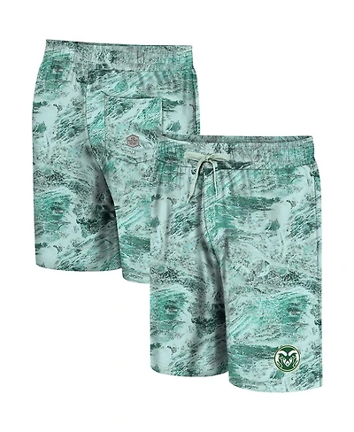 Men's Colosseum Green Colorado State Rams Realtree Aspect Ohana Swim Shorts
