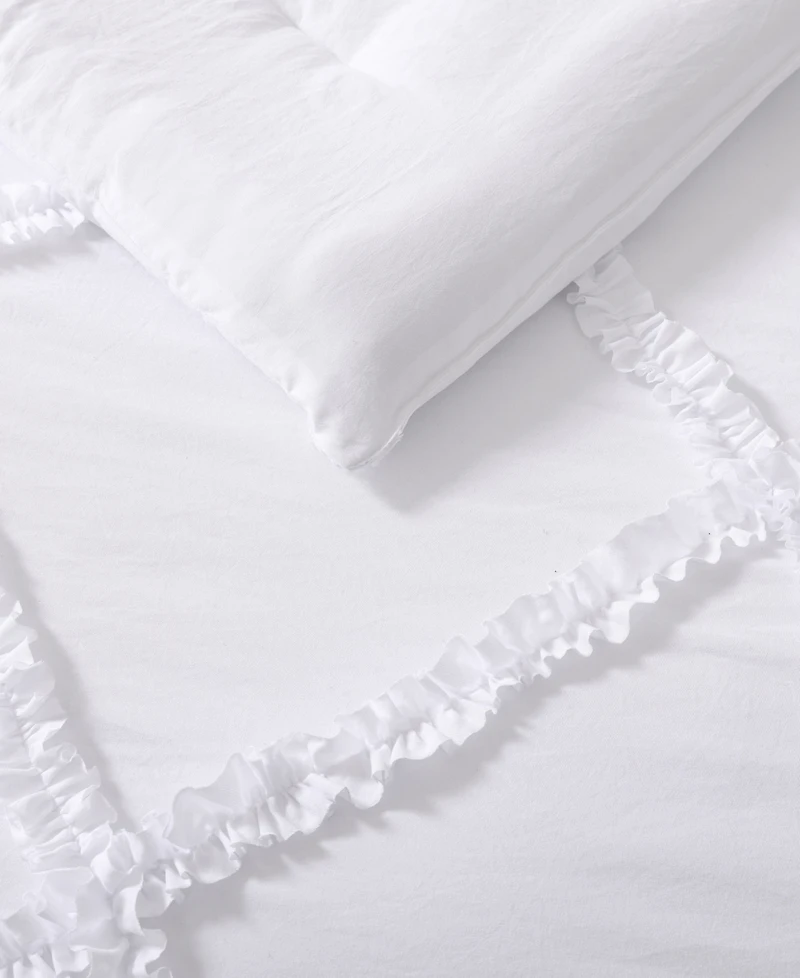 Laura Ashley Norah Solid Microfiber 2 Piece Comforter Set