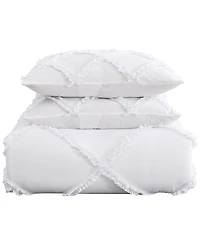 Laura Ashley Norah Solid Microfiber 2 Piece Comforter Set, Twin Xl