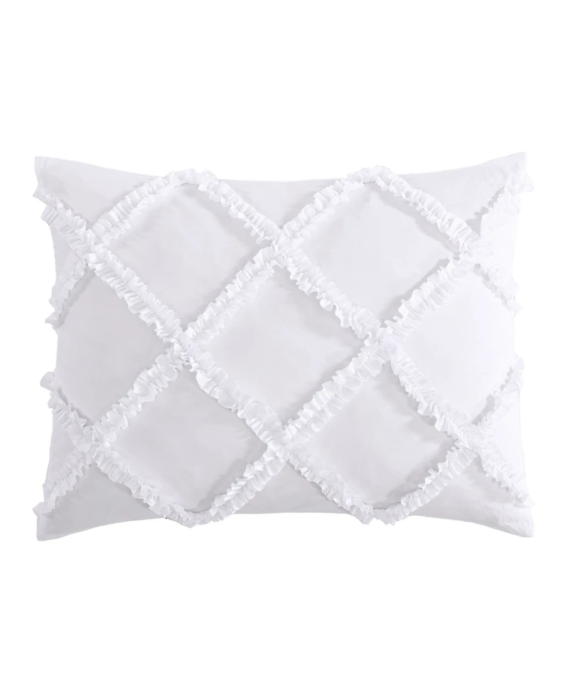 Laura Ashley Norah Solid Microfiber Piece Comforter Set