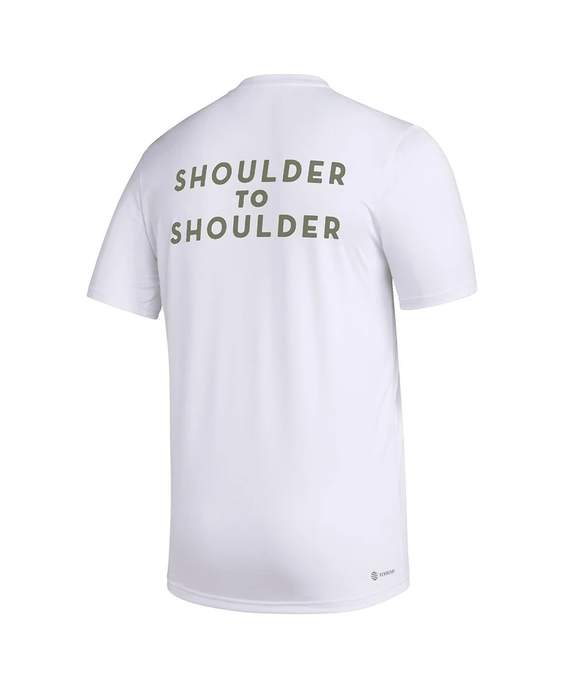 Men's adidas White Lafc Team Jersey Hook Aeroready T-shirt