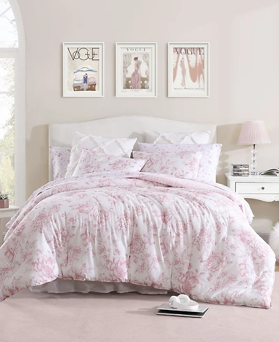 Laura Ashley Delphine Cotton Reversible 2 Piece Comforter Set