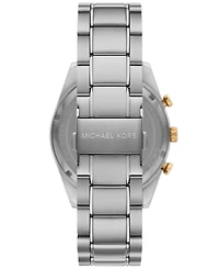 Michael Kors Men's Warren Quartz Chronograph Silver-Tone Stainless Steel Watch 42mm