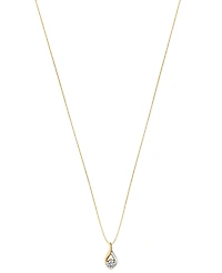 Sirena Diamond Solitaire Two-Tone 18" Pendant Necklace (1/4 ct. t.w.) in 14k Two-Tone Gold