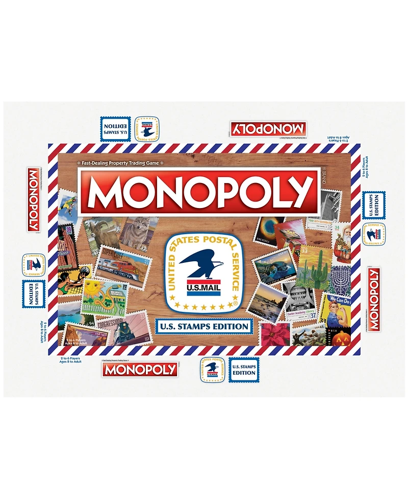 Usaopoly Monopoly Game U.s. Stamps Edition