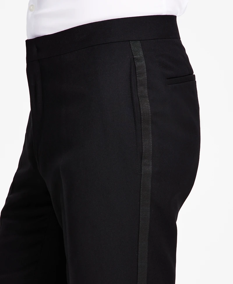 Alfani Men's Slim-Fit Stretch Black Tuxedo Pants, Created for Macy's