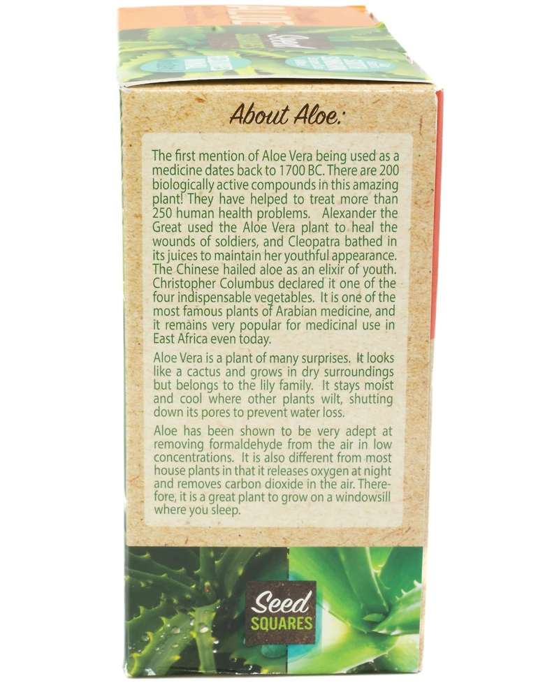 Unique Gardener Seed Squares Altruistic Aloe Plant Kit