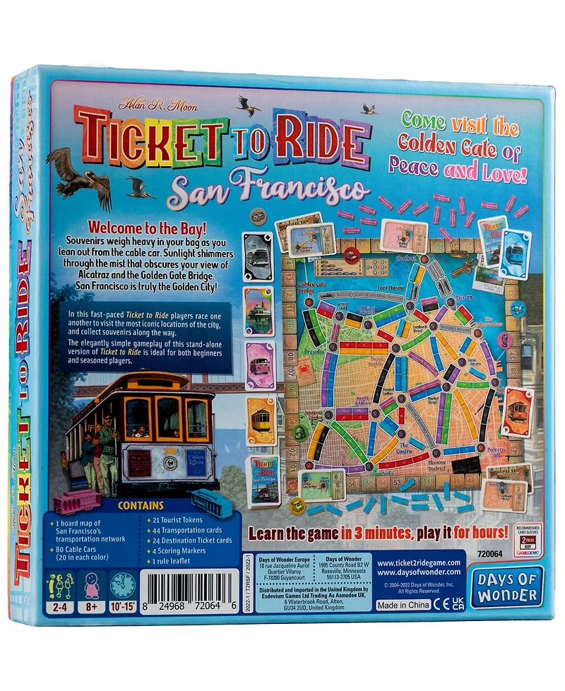 Days of Wonder Ticket to Ride Strategy Game San Francisco
