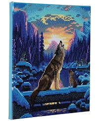 Craft Buddy D.i.y Crystal Art Medium Framed Kit Howling Wolves