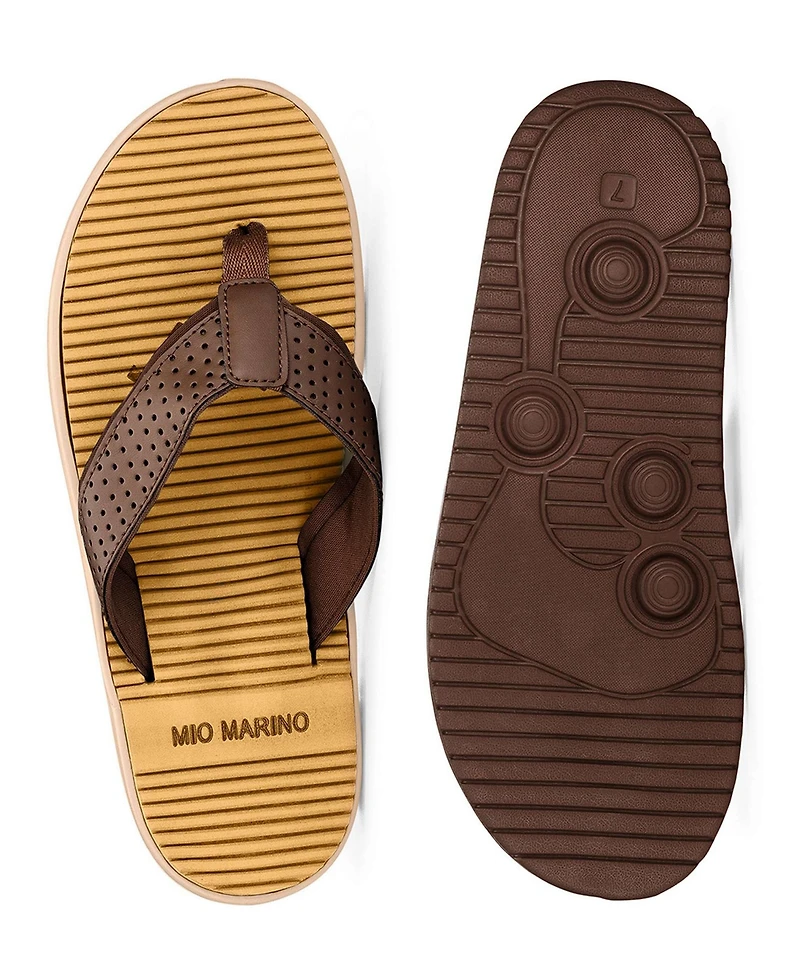 Mio Marino Men's Comfortable Memory Foam Flip Flops
