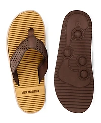 Mio Marino Men's Comfortable Memory Foam Flip Flops