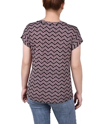 Ny Collection Women's Extended Sleeve Top with Grommets