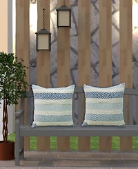 Vibhsa Linden Street Handwoven Dobby Weave Textured Stripe Decorative Pillow, 20" x 20"