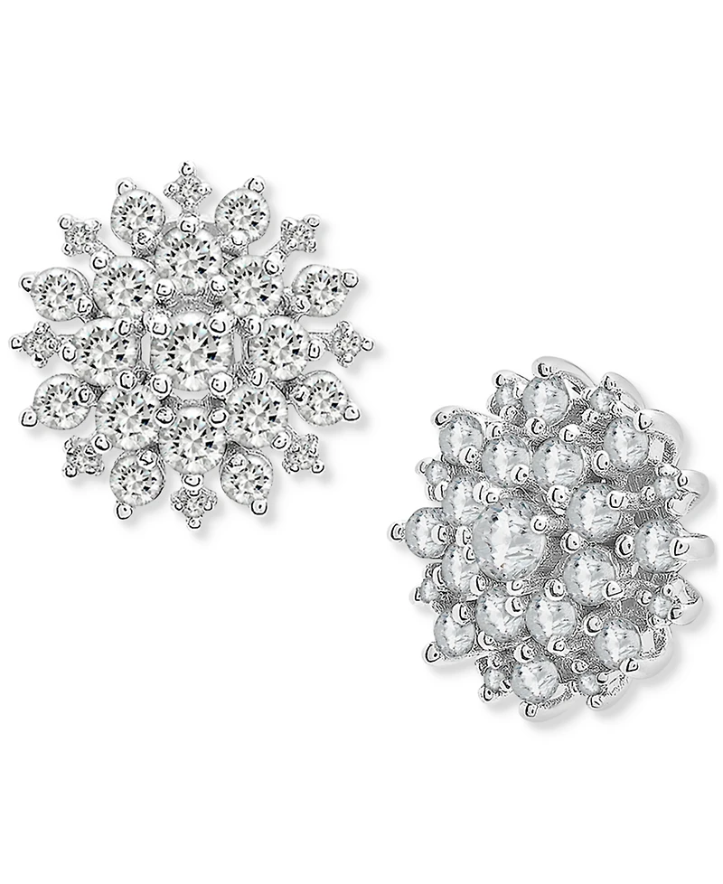 Wrapped in Love 2-Pc. Set Diamond Cluster Pendant Necklace & Matching Stud Earrings (1 ct. t.w.) in 14k White Gold, Created for Macy's
