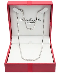 Diamond Graduated 17" Tennis Necklace (1 ct. tw) in 14k White Gold or 14k Yellow Gold, Created for Macy's