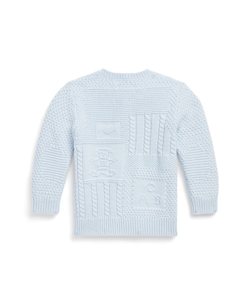 Polo Ralph Lauren Baby Boys or Girls Contrast-Knit Cotton Long Sleeves Cardigan
