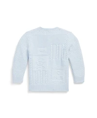 Polo Ralph Lauren Baby Boys or Girls Contrast-Knit Cotton Long Sleeves Cardigan