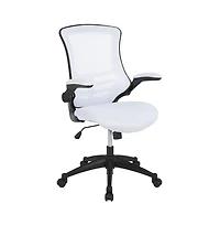 Emma+Oliver Mid-Back Mesh Swivel Ergonomic Task Office Chair With Flip-Up Arms