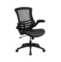 Emma+Oliver Mid-Back Mesh Swivel Ergonomic Task Office Chair With Flip-Up Arms