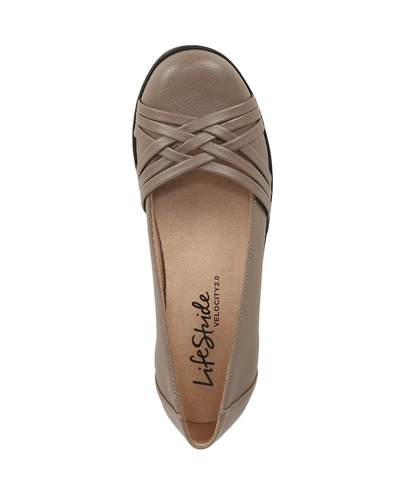LifeStride Women's Incredible Slip On Ballet Flats