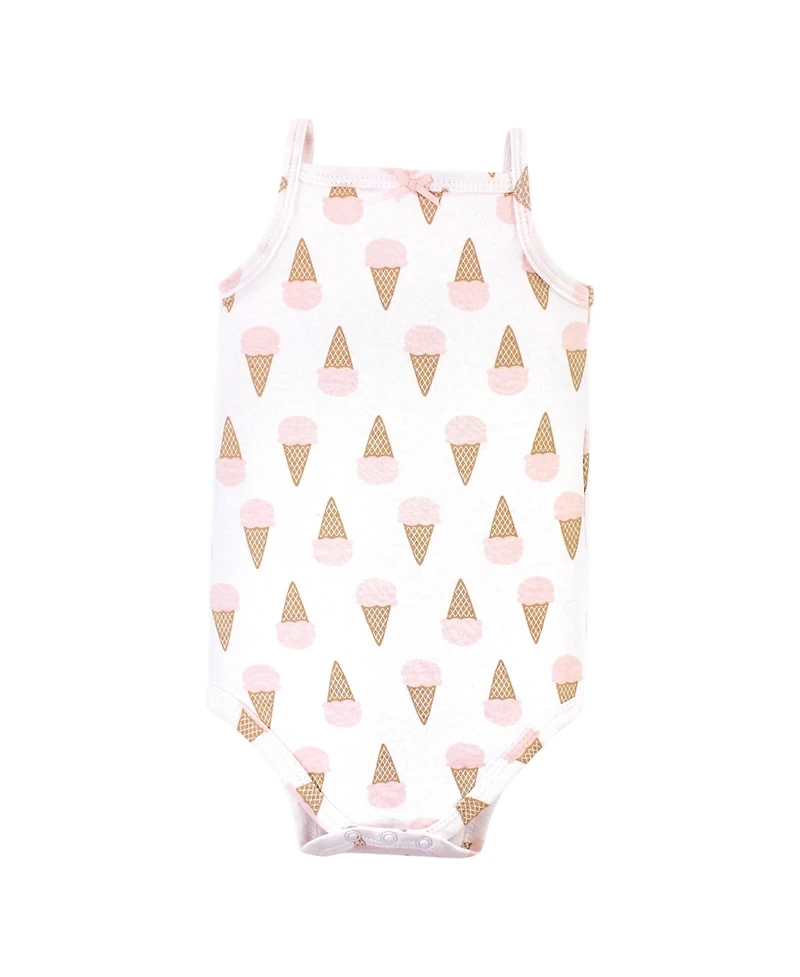 Hudson Baby Girls Cotton Sleeveless Bodysuits
