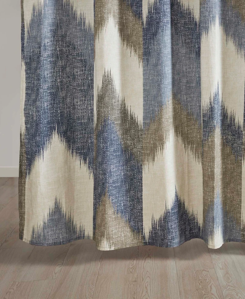 Ink+Ivy Alpine Chevron Stripe Cotton Shower Curtain, 72" x 72"