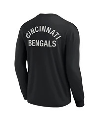 Men's and Women's Fanatics Signature Black Cincinnati Bengals Super Soft Long Sleeve T-shirt