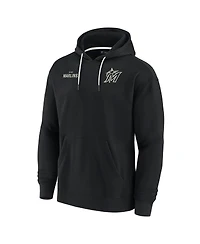 Men's and Women's Fanatics Signature Black Miami Marlins Super Soft Fleece Pullover Hoodie