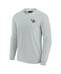 Men's and Women's Fanatics Signature Gray Tennessee Titans Super Soft Long Sleeve T-shirt