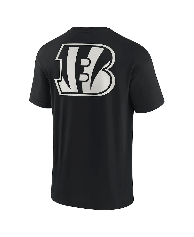 Men's and Women's Fanatics Signature Black Cincinnati Bengals Super Soft Short Sleeve T-shirt