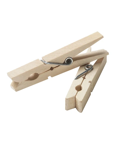 Household Essentials Classic Birchwood Clothespins, Bag of 50