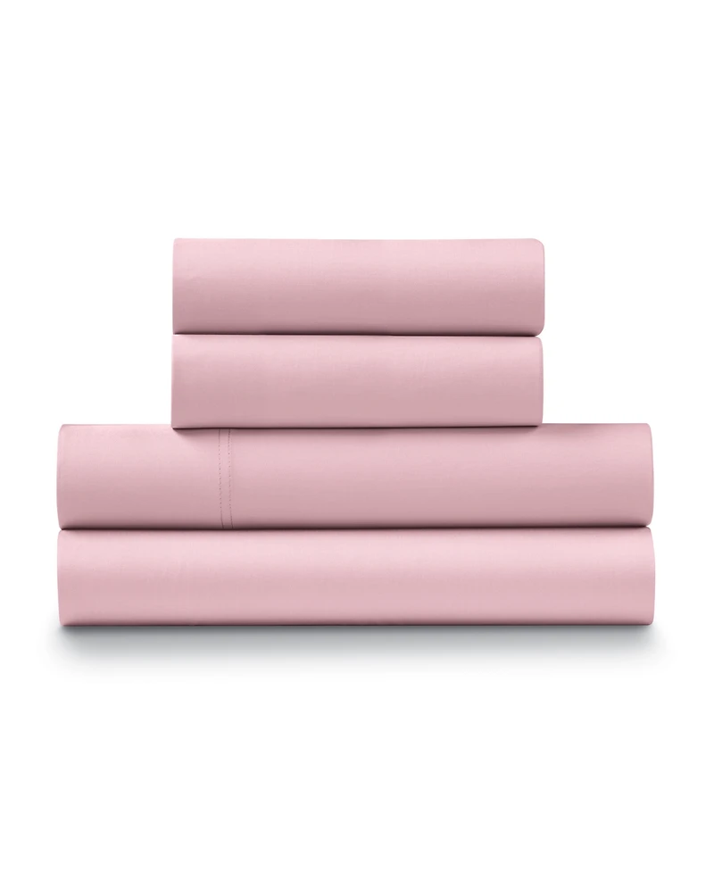 Ella Jayne Percale Cool and Crisp 300 Thread Count 100% Cotton 4-Pc. Sheet Set