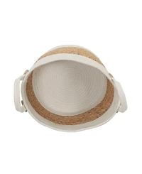 Household Essentials Corn and Hyacinth Wicker Basket, Two-Toned