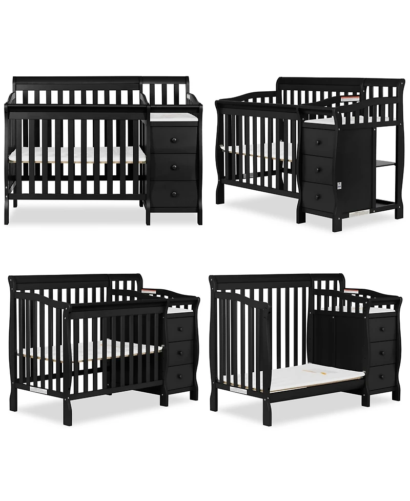 Dream On Me Baby Jayden 4-in-1 Mini Convertible Crib And Changer, Natural
