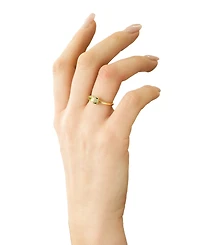 Audrey by Aurate Peridot (3/8 ct. t.w.) & Green Tourmaline Ring (1/3 ct. t.w.) Bezel Ring in Gold Vermeil, (Also available in Morganite & Pink Topaz)