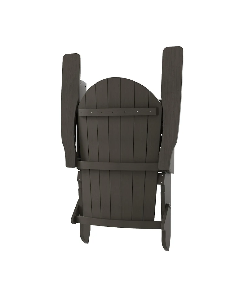 WestinTrends 7-Piece Outdoor Folding Adirondack Chair Conversation Set