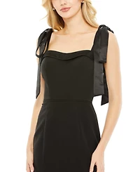Mac Duggal Women's Ieena Tie Strap Slit Gown