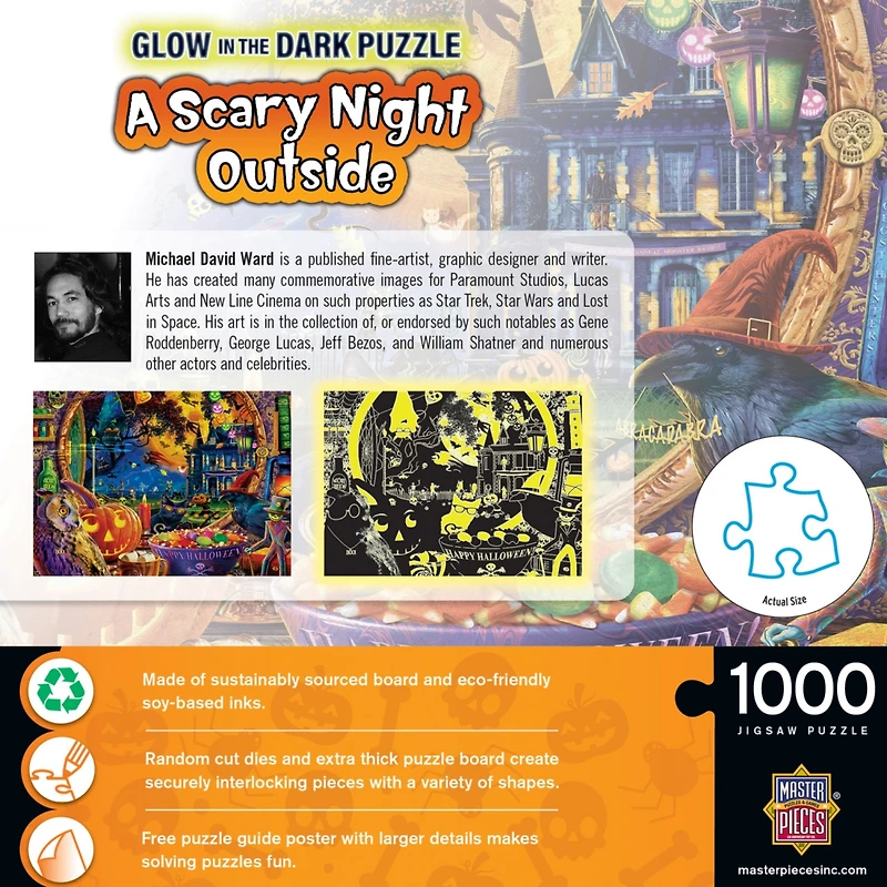 MasterPieces Glow in the Dark - A Scary Night Outside 1000 Piece Puzzle