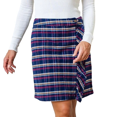 Hope & Henry Women's Flannel Ruffle Skirt