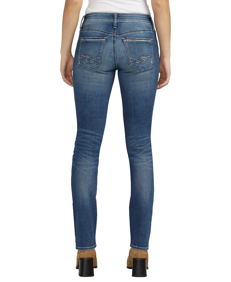 Silver Jeans Co. Women's Suki Mid Rise Straight Leg