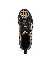 Guess Women's Mannen Knit Hi-Top Lace-Up Fashion Sneakers