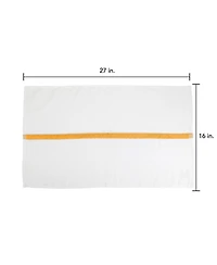 Power Gym Hand Towels (12 Pack), 16x27, White with Colored Stripe, 100% Ring-Spun Cotton