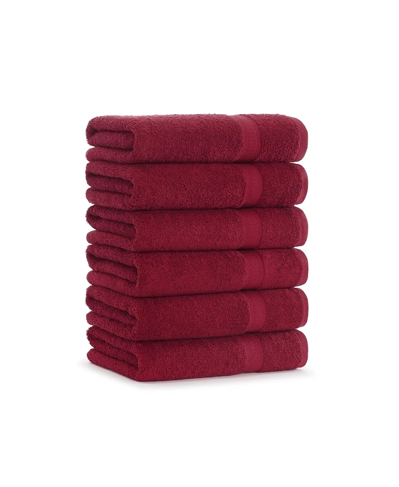 True Color Bath Towels (6 Pack), Solid Options, 25x52 in., 100% Soft Cotton