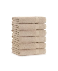 True Color Bath Towels (6 Pack), Solid Options, 25x52 in., 100% Soft Cotton