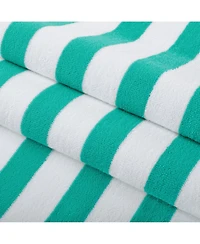 Cali Cabana Striped Beach Towels (4 Pack), 30x60 in., Color Options 100% Soft Cotton