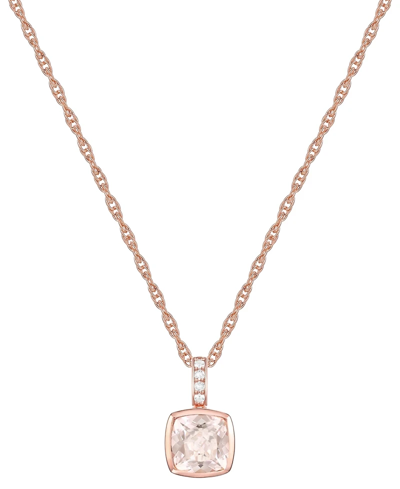 2-Pc. Set Garnet: (4-1/6 ct. t.w.) & Lab-Grown White Sapphire (1/20 ct. t.w.) Pendant Necklace & Matching Small Hoop Earrings in Gold-Plated Sterling