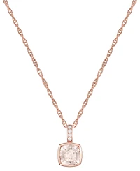 2-Pc. Set Garnet: (4-1/6 ct. t.w.) & Lab-Grown White Sapphire (1/20 ct. t.w.) Pendant Necklace & Matching Small Hoop Earrings in Gold-Plated Sterling