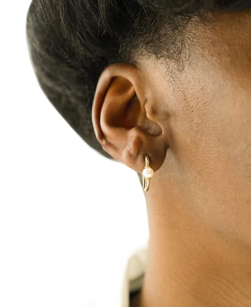 Audrey by Aurate Cultured Freshwater Pearl (5mm) Small Hoop Earrings in Gold Vermeil, Created for Macy's