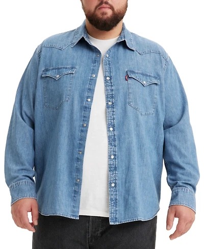 Levi's Men's Big & Tall Classic Western Long Sleeve Denim Shirt