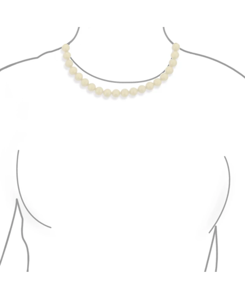 Bling Jewelry Plain Simple Smooth Classic Sand Light Bead Natural Jasper Round 10MM Bead Strand Necklace For Women Silver Plated Toggle Clasp